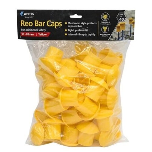 Reinforcing Bar Caps ++16-20Mm Yellow 40Pk 12338