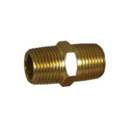 Brass Fitting No.27 1/4 Bsp X 1/4 Npt Hex Nipple