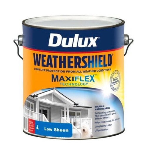 Dulux 4L True Red Low Sheen Weathershield Exterior Paint - 4L