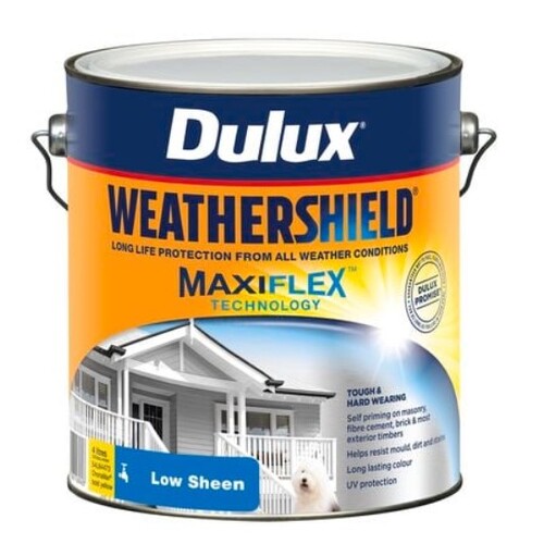 Dulux 4L Bold Yellow Low Sheen Weathershield Exterior Paint - 4L