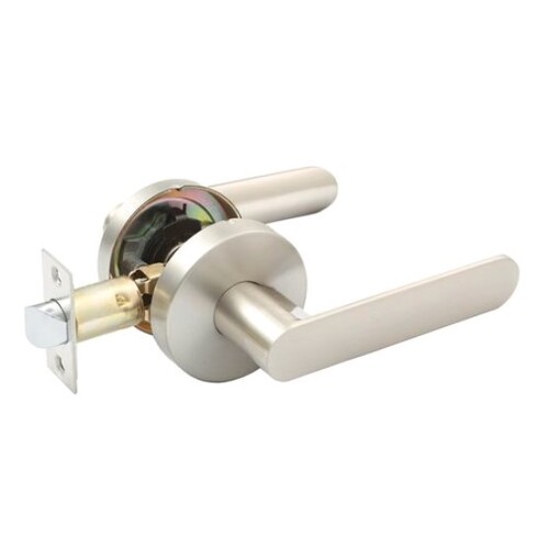 Ikonic Brushed Nickel Passage Contempo Lever Set