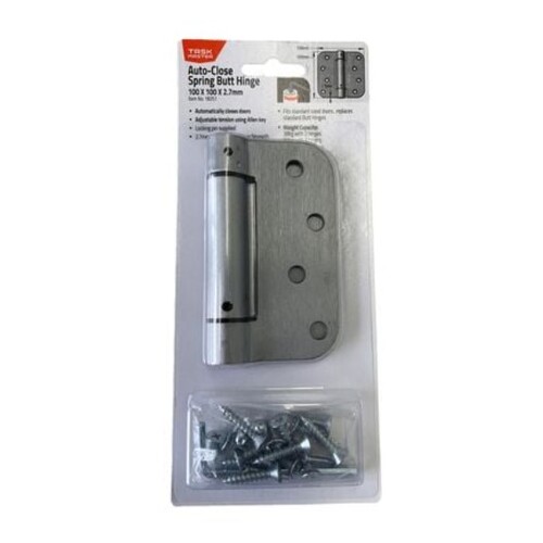 Taskmaster 100 x 100 x 2.7mm Auto Close Butt Hinge - 100mm