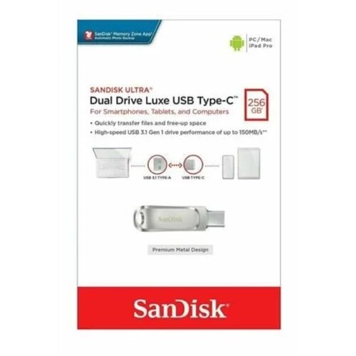 SanDisk Ultra Dual Drive Luxe USB Type-C 256GB