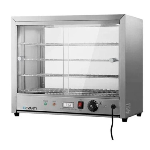 Devanti Commercial Food Warmer Electric Display Cabinet 4 Tier