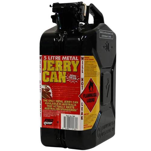 5 Litre Black Metal Jerry Can
