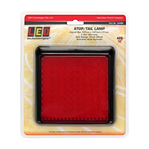 Led Stop/Tail Lamp 12/24V Black Housing 64 Leds 30Cm Lead