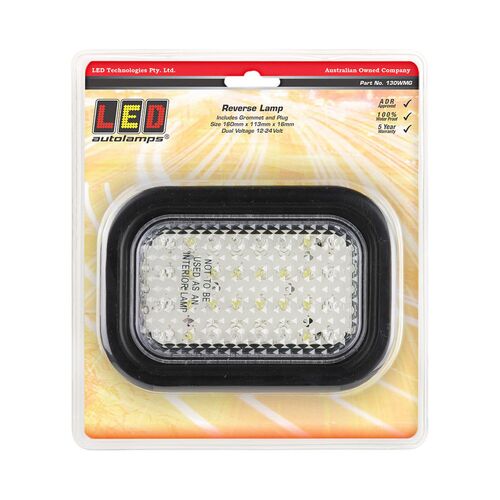 Led Reverse Lamp 12/24V With Rubber Grommet And 3 Pin Plug