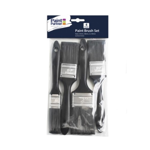 Paint Partner 4 Piece Paint Brush Set