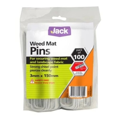 Jack 3 x 150mm Weedmat Pin - 100 Pack