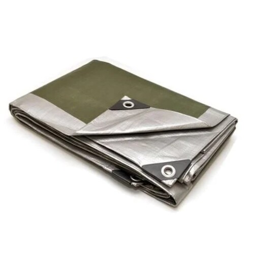 Tarpaulin Heavy Duty 160gsm 2.4x3.0m Silver/ Green 59028