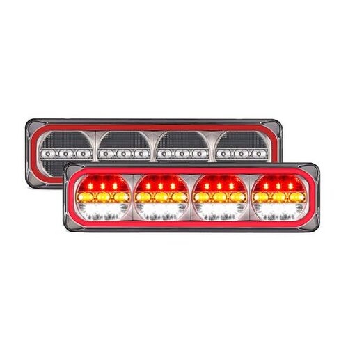 Led Combination Lamp 12/24V Stop/Tail/Sequential Indicator/Reverse Twin Pack