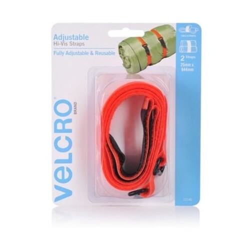 High Vis Strap Velcro 550x25mm 2pk VL22140