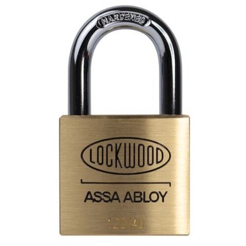 Padlock General Lockwood 40mm Brass 2pk 120/40/125/2DP