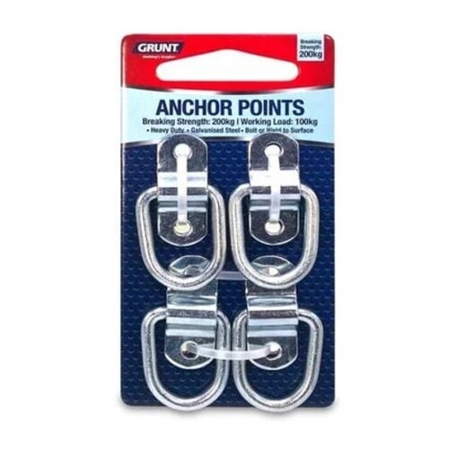 Tie Down Point Grunt D Ring Anchor 4pk GR0369