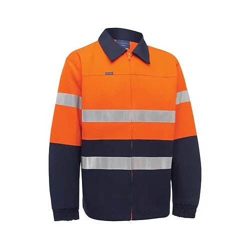 Jacket Bluey 90% Wool Blend Flannel Lined Taped Orange/Navy XL