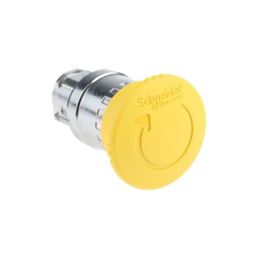 Schneider Electric Harmony XB4 Series Yellow Turn to Release Push Button Head, 22mm Cutout, IP66, IP67, IP69K