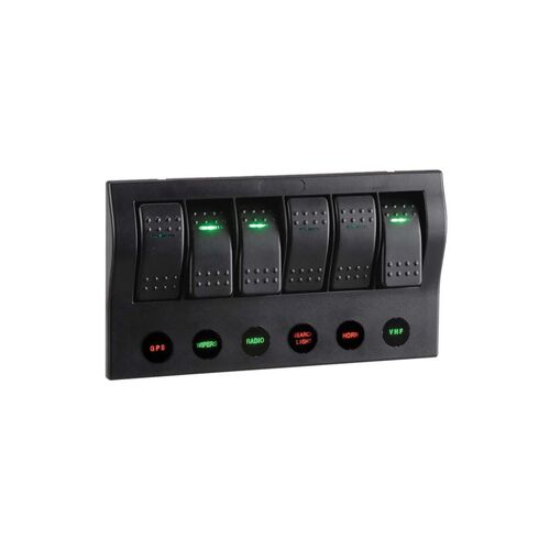 6-Way LED Switch Panel with Circuit Breaker Protection