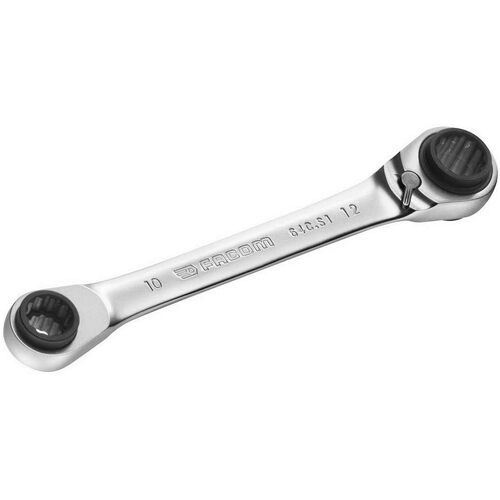 Facom Ratchet Spanner, 8 x 10mm, Metric, Double Ended, 150 mm Overall Length