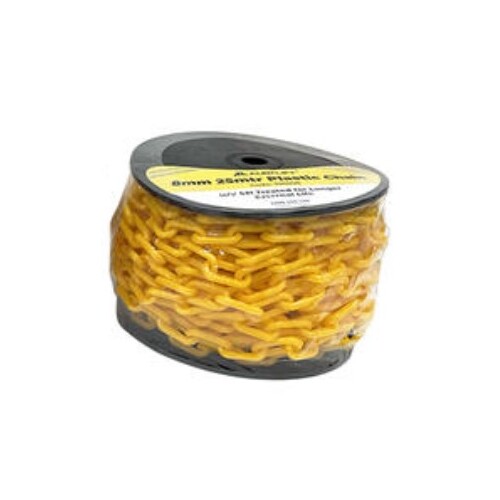 Yellow Safety Chain - Plastic 25m