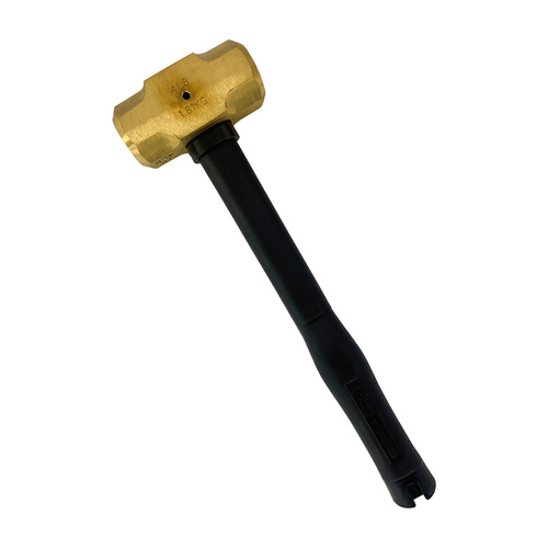 Mumme Tools 7HBRFRH04 4lb Brass Hammer with Pinned Steel Core Fibreglass Handle