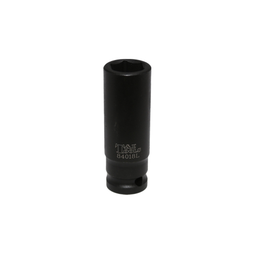 No.84018L - 18mm x 1/2" Deep 6 Point Impact Socket