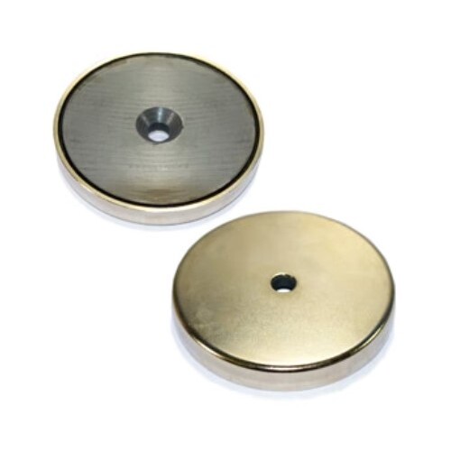 Ferrite Pot Magnet - 90mm x 12mm  Countersunk