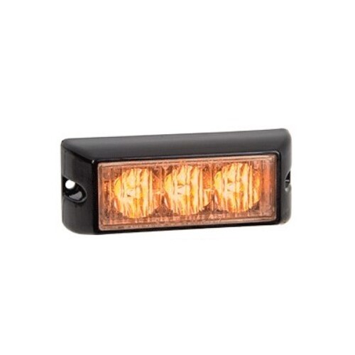 Led Amber Emergency Lamp 12/24V Black Housing 19Cm Lead