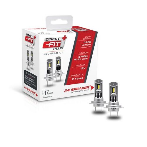 JW Speaker H7 LED Direct Fit PLUS Bulb Kit 12V