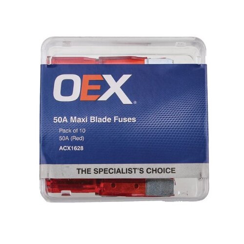 ACX1628 - OEX Maxi Blade Fuse, 50A Red - Pack of 10