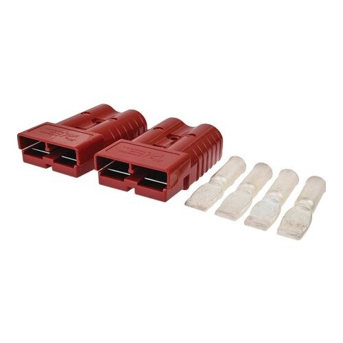 OEX 350A Genuine Anderson Plug Connector, Red - 1 Pair with Terminals