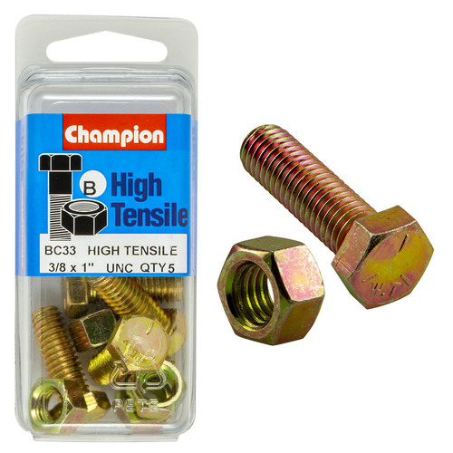 1"x3/8 Fully Threaded Set Screws & Nuts