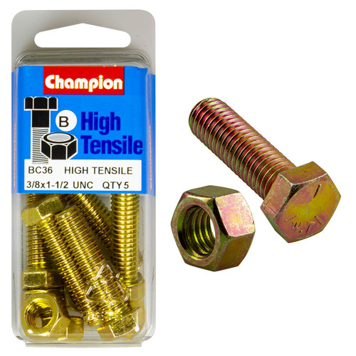 1-1/2x3/8 Fully Threaded Set Screws & Nuts