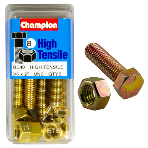 2"x3/8 Fully Threaded Set Screws & Nuts