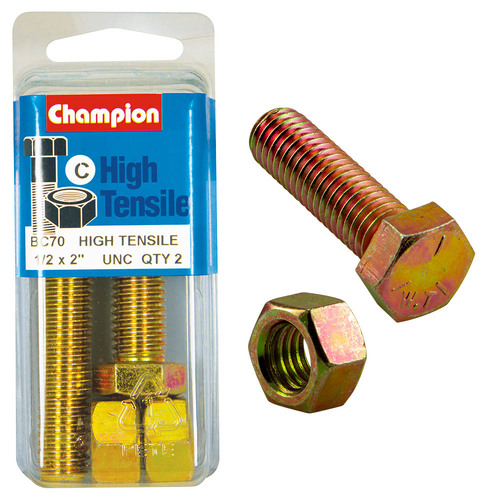 2"x1/2 Fully Threaded Set Screws & Nuts