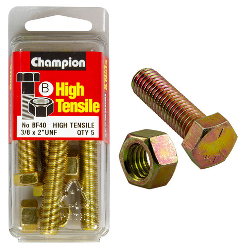 2"x3/8 Fully Threaded Set Screws & Nuts