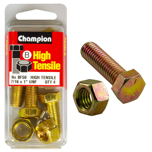 1"x7/16 Fully Threaded Set Screws & Nuts