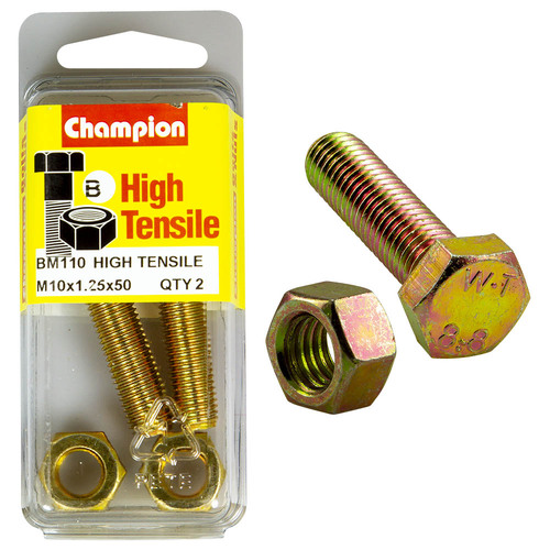 10x50x1.25 Fully Threaded Set Screws & Nuts