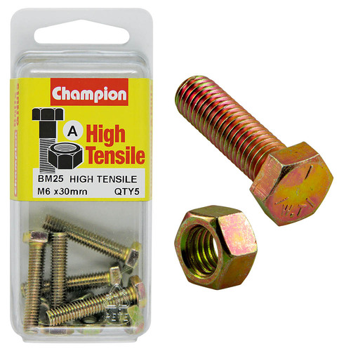 6x30 Fully Threaded Set Screws & Nuts