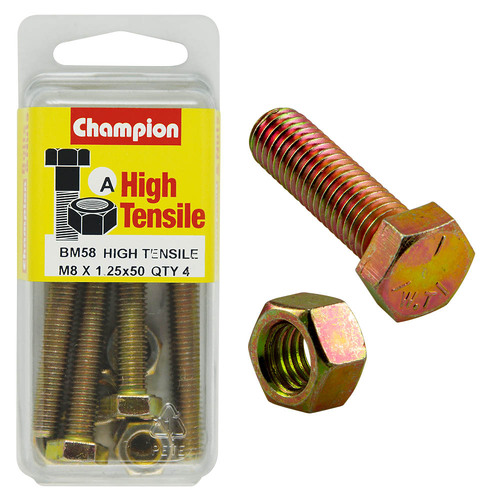 8x50 Fully Threaded Set Screws & Nuts