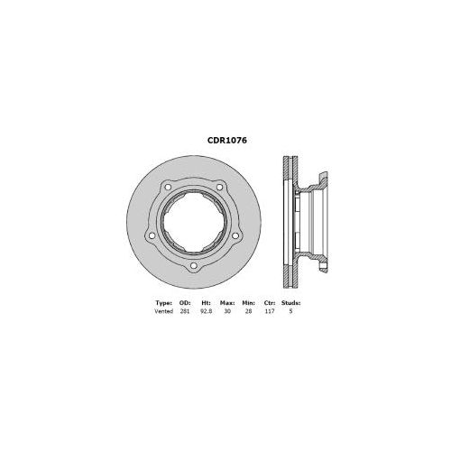 Disc Rotor Rear Hino 616