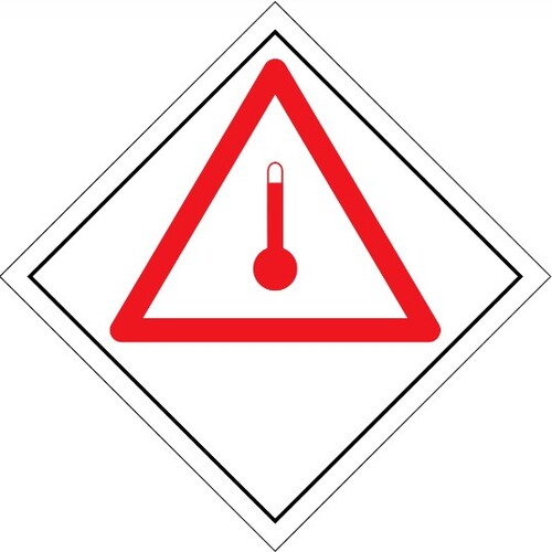 Dangerous Goods Sign Elevated Temparture Plastic Backing