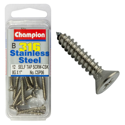 Self Tapp Screws-Csk-Phillips-Stainless Steel-4.2X25Mm-316/A4