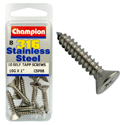 Self Tapp Screws-Csk-Phillips-Stainless Steel-4.8X25Mm-316/A4