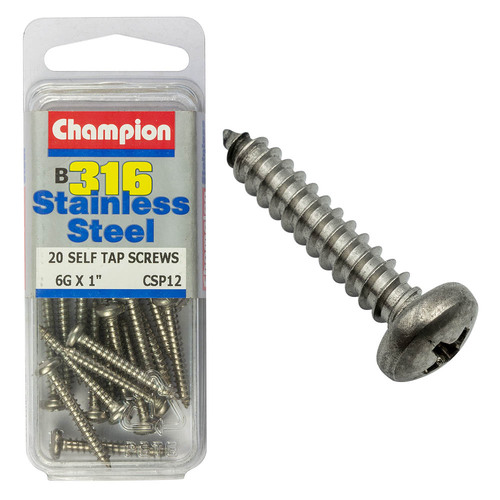 Self Tapp Screws-Pan-Phillips-Stainless Steel-3.5X25Mm-316/A4