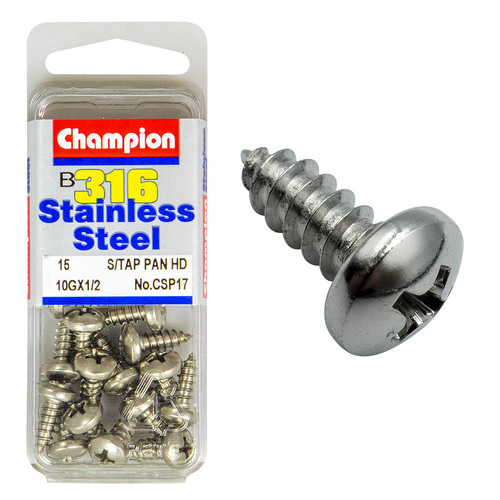 Self Tapp Screws-Pan-Phillips-Stainless Steel-4.8X13Mm-316/A4