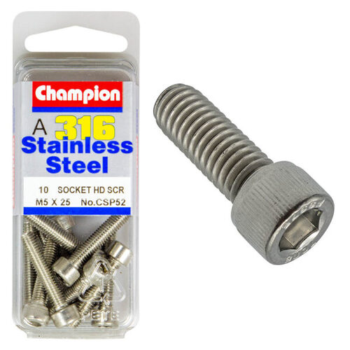 Socket Head Cap Screws-Stainless Steel-M5X25Mm-316/A4