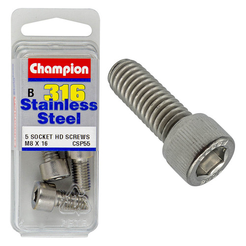 Socket Head Cap Screws-Stainless Steel-M8X16Mm-316/A4