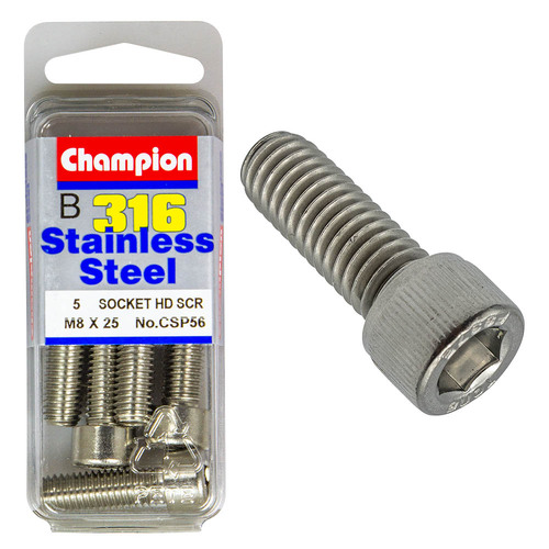 Socket Head Cap Screws-Stainless Steel-M8X25Mm-316/A4