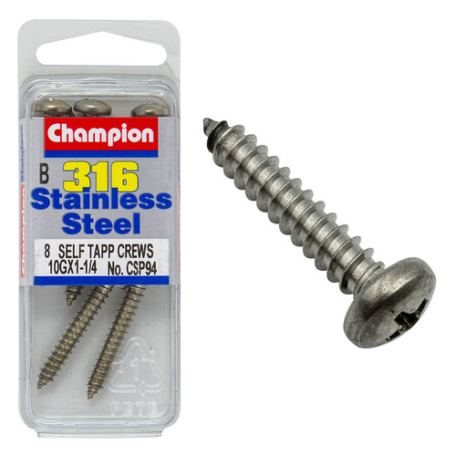 Self Tapp Screws-Pan-Phillips-Stainless Steel-4.8X32Mm-316/A4