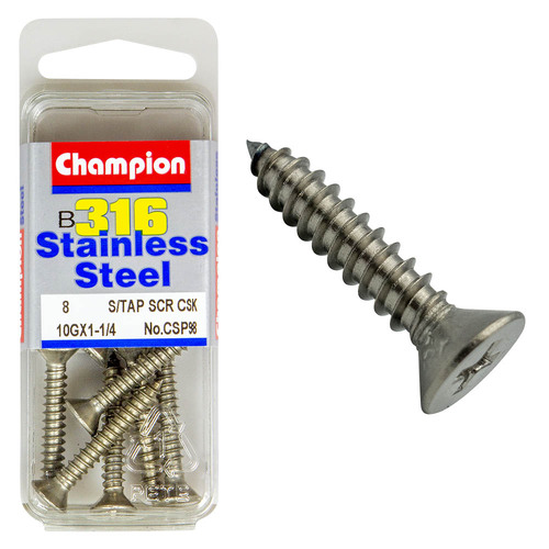 Self Tapp Screws-Csk-Phillips-Stainless Steel-4.8X32Mm-316/A4